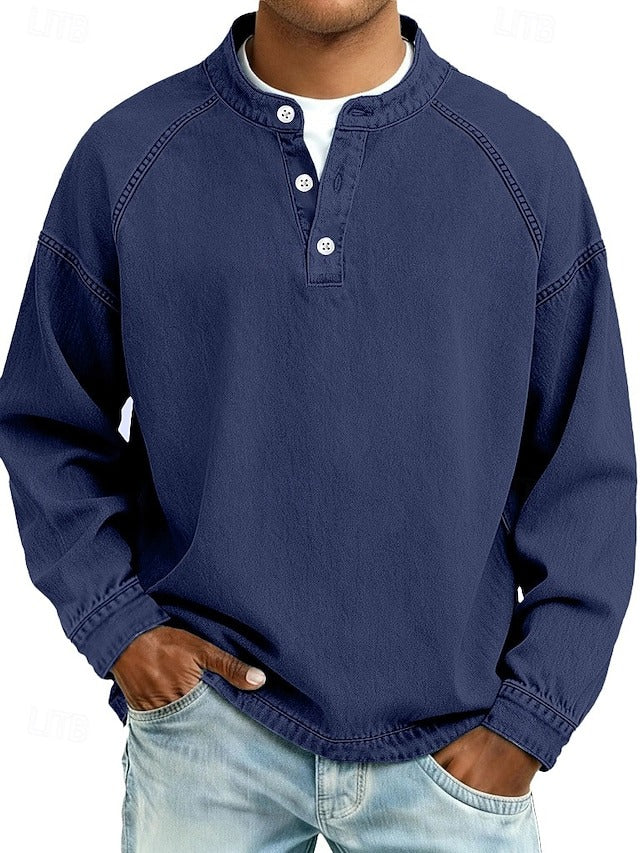 Amir | Gewaschenes Langarmshirt