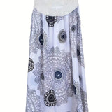 Allure - Besticktes Kleid mit Kacheldruck