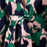 Isolde | V-Ausschnitt Bindegürtel Langarm Maxikleid