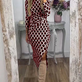 Donna™ - Bequemes bedrucktes Schlitzkleid
