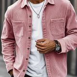 Johan | Herren Hemdjacke mit Knöpfen und Taschen