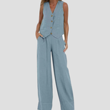 Ella | Weste Weite Hosen Set (Fast ausverkauft)