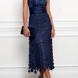 Céline | Damen Halter Midi Kleid