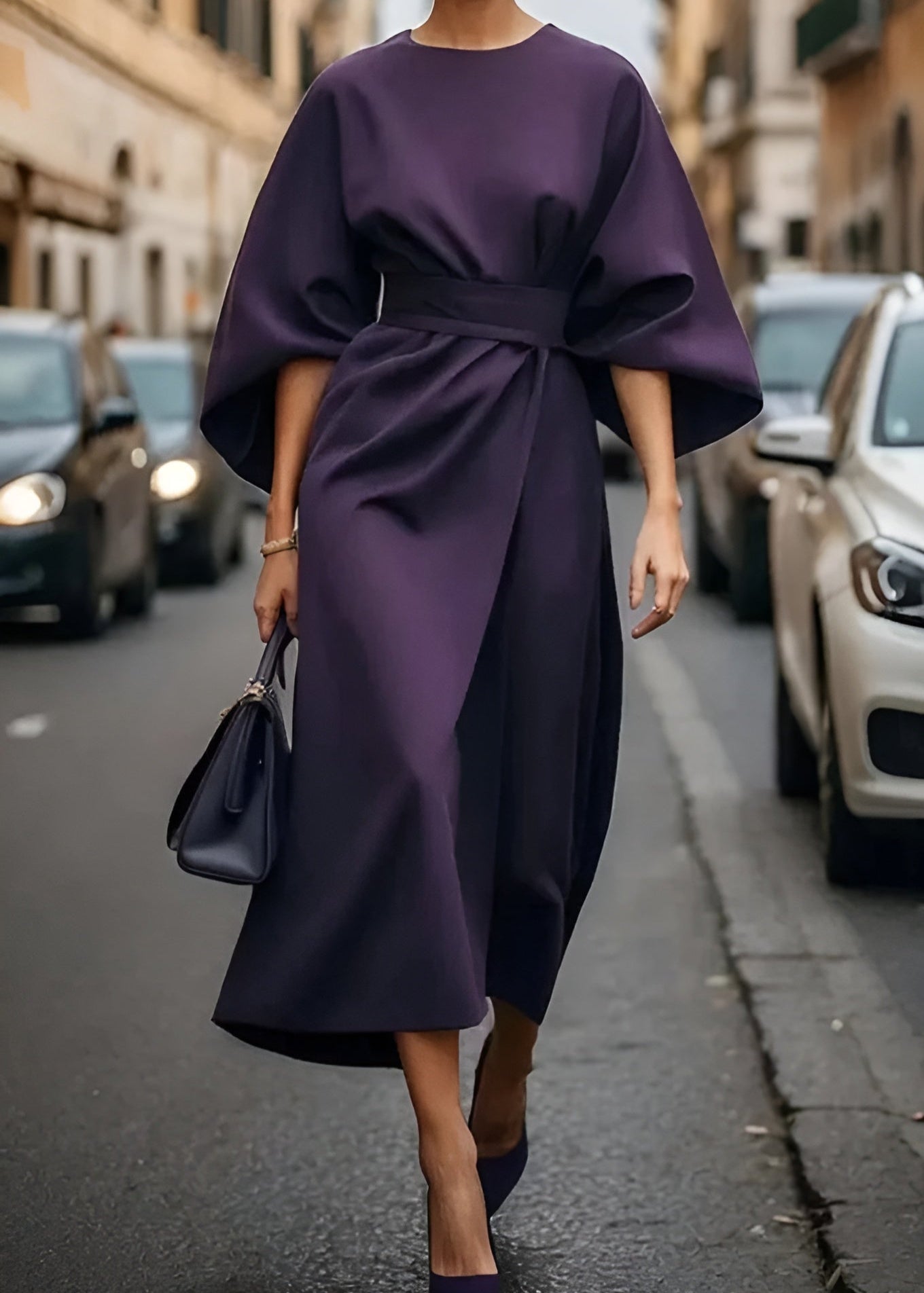 Aurora™ - Fließendes Maxikleid mit Gürtel