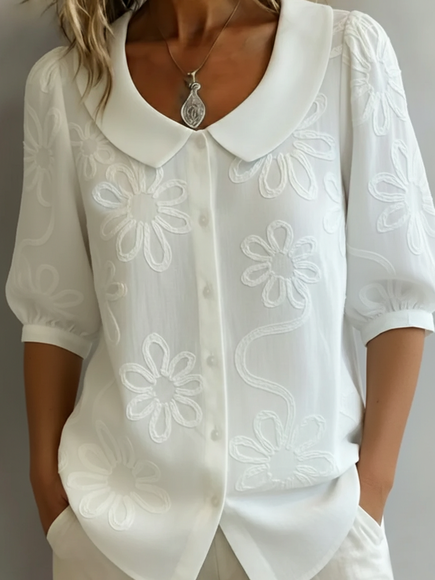 Aurélie™ — Leichte Bluse mit floralem Design für natürliche Eleganz