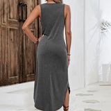 Sirene Herz Druck Maxi Kleid