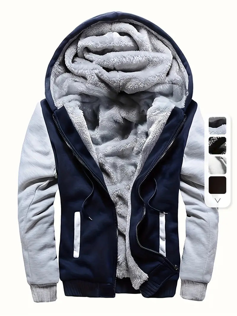 Noah - Warme Herren Fleecejacke Mit Kapuze