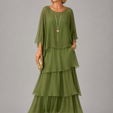 Lara | Damen Maxikleid mit Rundhalsausschnitt und Taschen