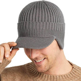 Herren Strickmütze mit Ohrenklappen