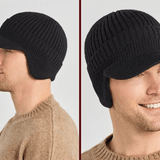 Herren Strickmütze mit Ohrenklappen