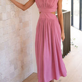 Quincy | Midi-Kleid mit Cut-Out und Taschen