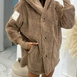 Sabrina - Damen Plüsch Kapuzenjacke