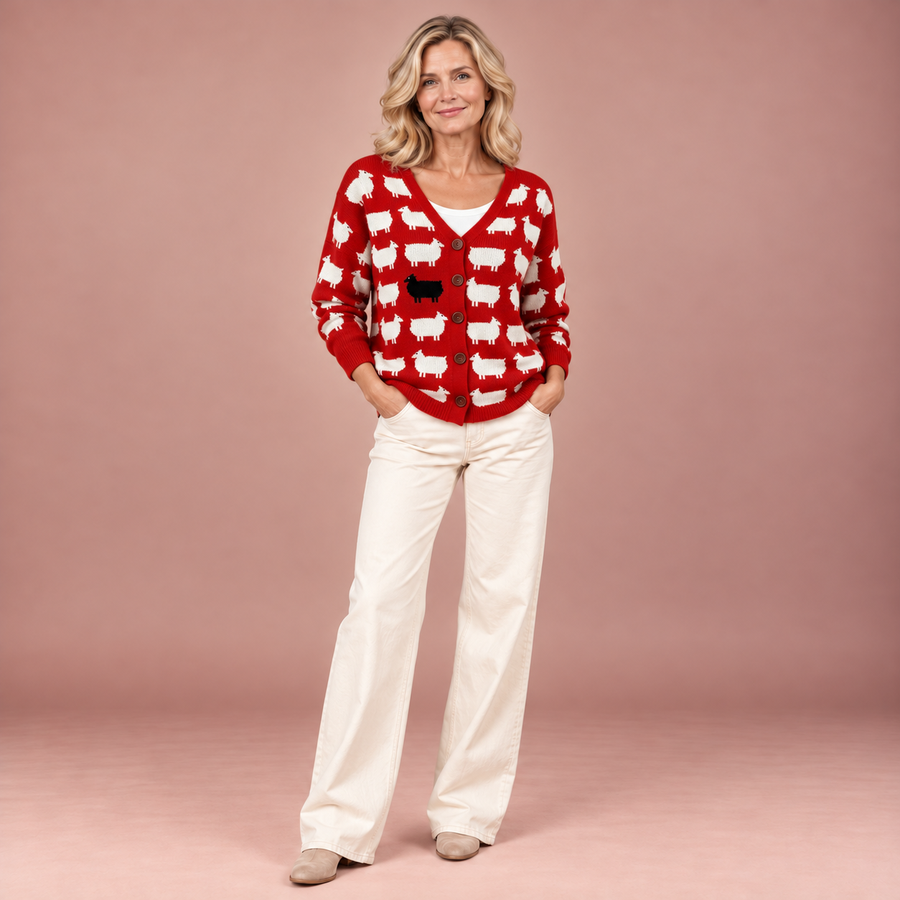 Elisabeth | Bequemer geknöpfter Strickcardigan