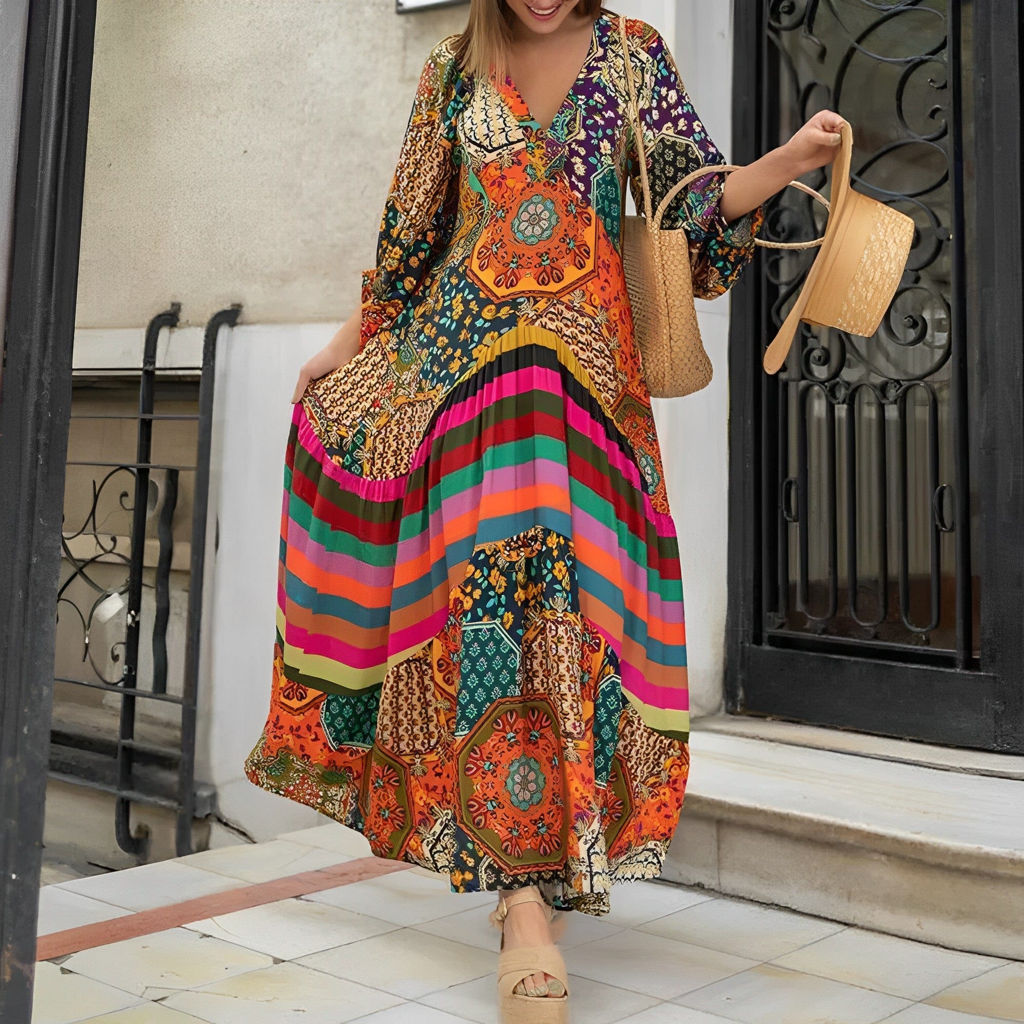 Schickes Bohemian-Eleganz-Kleid