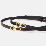 Damen schmaler Gürtel mit Ringverschluss
