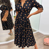 Bellamy - V-Ausschnitt Kleid mit Pünktchen