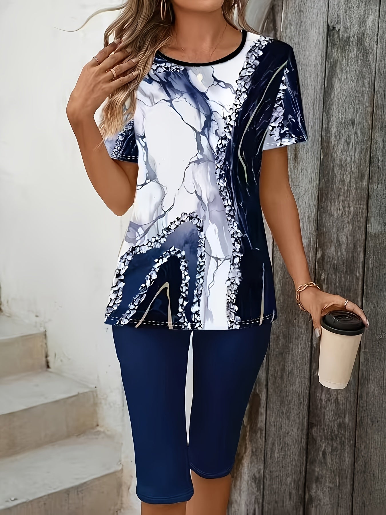 Luna™ | Dehnbares Bedrucktes Zweiteiliges Outfit