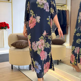 Leichtes Maxikleid mit floralem Druck für ultimativen Komfort