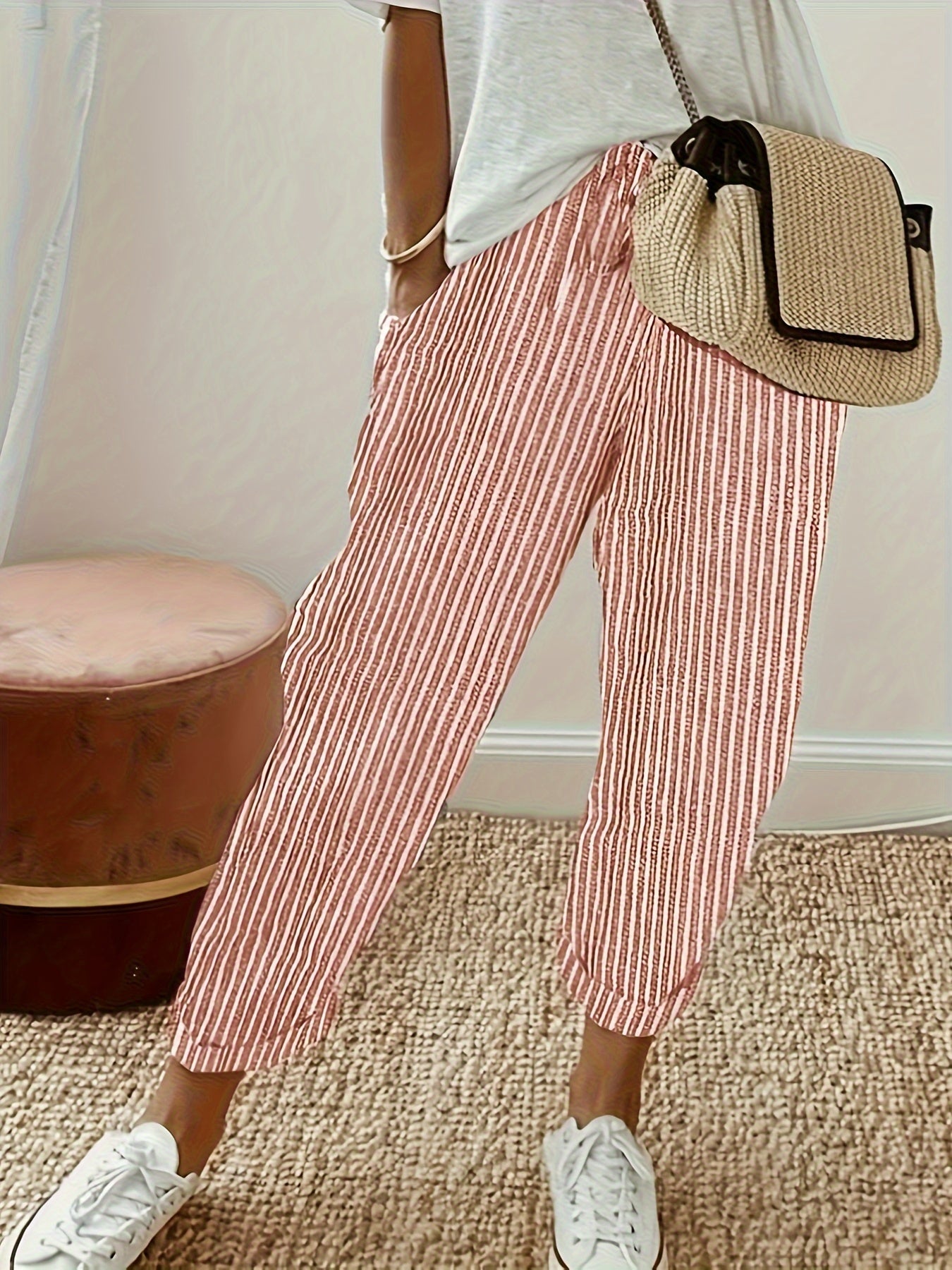 Elena™ - Gestreifte Hose mit weitem Bein