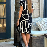Ellanore - Polo Kleid mit geometrischem Druck