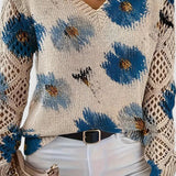 Noelle – Floral Strickpullover