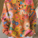 Freja | Pullover mit buntem Blumenmuster