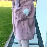 Sabrina - Damen Plüsch Kapuzenjacke