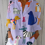 Florenz | Verspielte Hunde Bluse