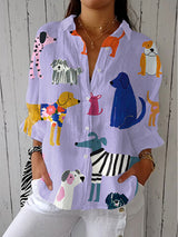 Florenz | Verspielte Hunde Bluse