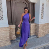 Celeste – Elegantes Midi-Kleid mit einem Schulterträger