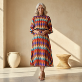 Cassandra - Lebhaftes Geometrisches Kleid