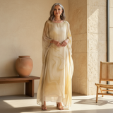 Paetyn | Maxikleid mit Rundhalsausschnitt und langen Ärmeln