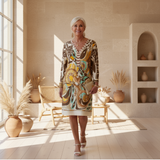 Moonie - Kleid mit Sonnenstrahlen-Druck