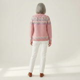 Hannelore | Roze Trui met Ruitpatroon