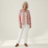 Hannelore | Roze Trui met Ruitpatroon