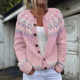 Hannelore | Roze Trui met Ruitpatroon