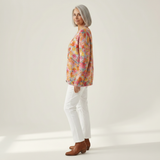 Helena | Gebreide vest met kleurrijk bloemenpatroon