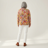 Helena | Gebreide vest met kleurrijk bloemenpatroon