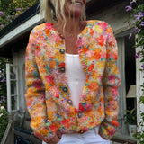 Helena | Gebreide vest met kleurrijk bloemenpatroon