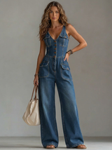 Lässiger Damen-Jumpsuit mit weiten Beinen