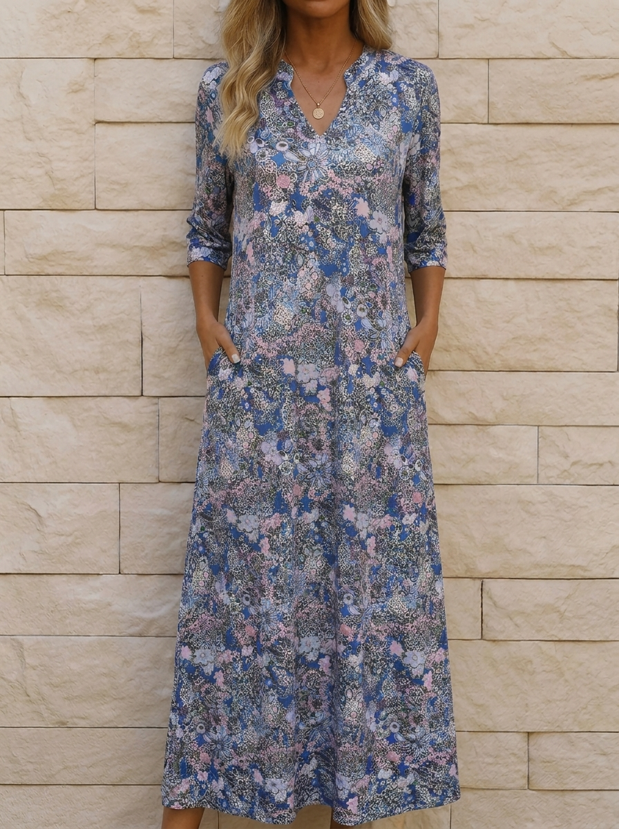 Olivia | Elegantes Kleid mit V-Ausschnitt