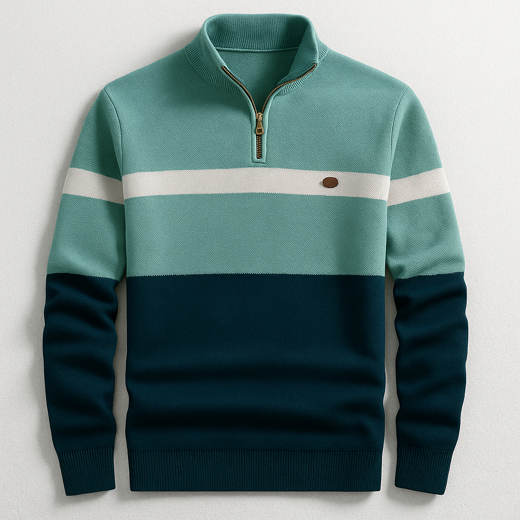 ELSTON HERITAGE PULLOVER MIT VIERTELZIP