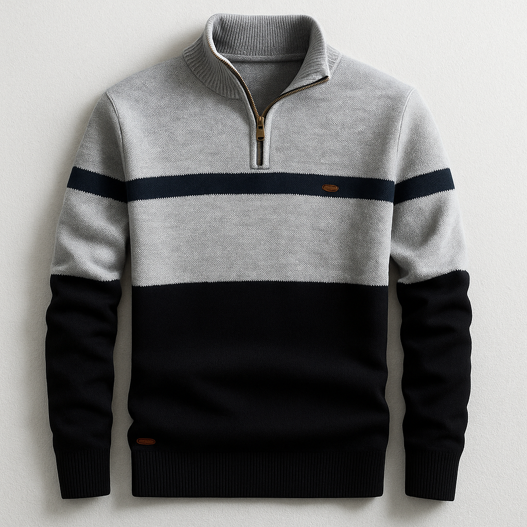 ELSTON HERITAGE PULLOVER MIT VIERTELZIP