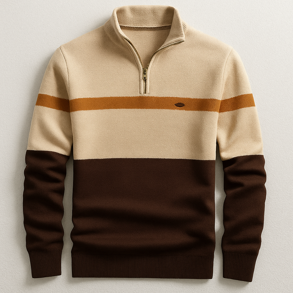 ELSTON HERITAGE PULLOVER MIT VIERTELZIP