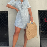 Vera™ - Denim Hemdkleid