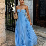 Tansy - Sommerglanz Halter Maxi Kleid