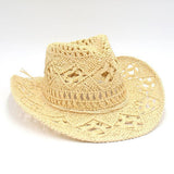 Handgestrickter Jazzhut im Cowboy-Stil mit erhöhtem Rand