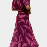 Alondra™ | V-Ausschnitt Langes Floral-Maxikleid