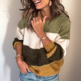 Lianni | Gemütlicher Gestreifter Luxus-Pullover