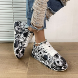 Mia - Damen Graffiti Druck Lage Turnschuhe